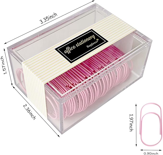 Pink Jumbo Paper Clips, 50pcs 2inch Big PaperClips Durable and Rustproof Coated Large Paper Clips Office Supply Accessories