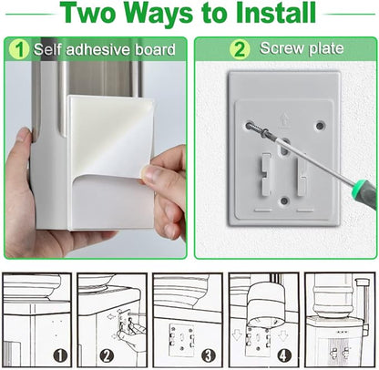 Cup Dispenser Wall Mounted Bathroom Cup Holder, 3oz-5oz Disposable Paper Cup Plastic Cup Dispenser, Water Cooler Dispenser Cup Holder with Paste Plate for Home Office Hospital Gym