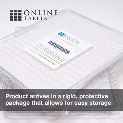 OnlineLabels 4" x 4" Square Labels - Permanent Adhesive, White Matte - Great for Product Labels, Organization, Jars, & More - for Inkjet & Laser Printers – Pack of 20,000 Labels, 5,000 Sheets OL3027WX