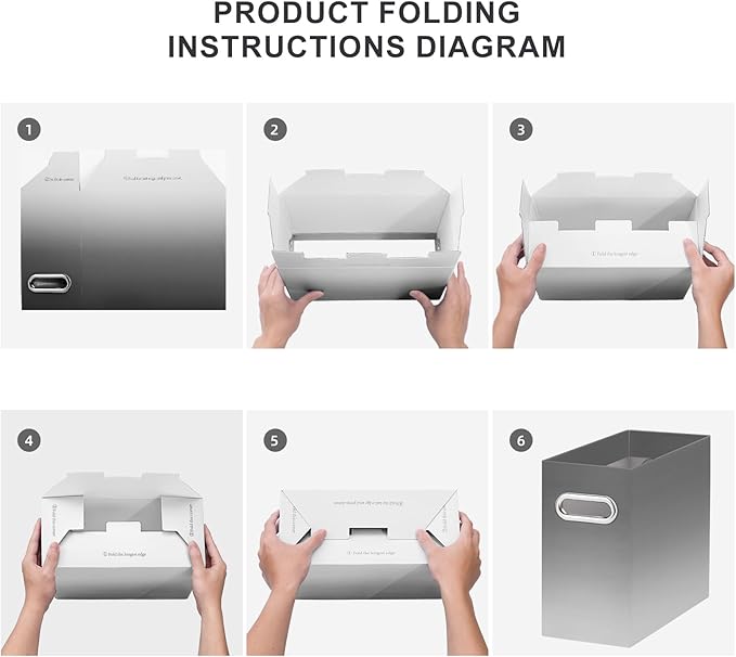 Oterri Cardboard File Organizer Box for Hanging File Folders Letter Size,File Box for Computer Desk,File Cabinet,Working Home,Office,Classroom (Gradient Light gray, Letter Size - 2 Packs)