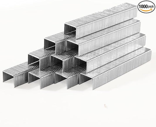 Heavy Duty T50 5/16 inch Length Staples 1000-Count, 3/8" Crown 20 Gauge Galvanized, for Pneumatic, Electric, manual T50 Stapler Gun