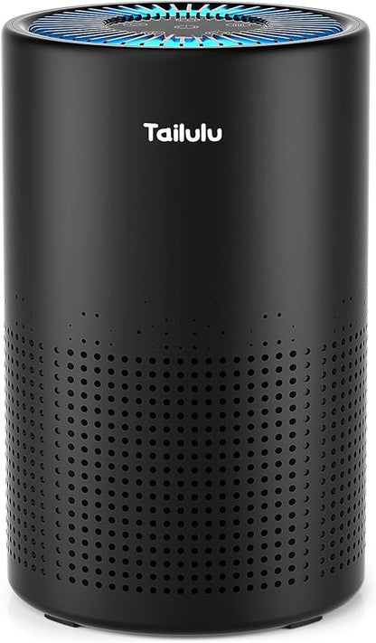 Air Purifiers for Bedroom Home, Tailulu H14 True HEPA Air Purifier Filter, Quiet Air Cleaner With 12dB Sleep Mode Night Light Speed Control Timer, Portable Small Air Purifier For Allergies Pets, AP052