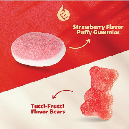 Pink Candy Mix | 2 Pound Bag | Sour Gummi Bears | Puffy Gummies | Tutti-Frutti and Strawberry Flavors | Pink Gummies for Baby Showers, Gender Reveal, Party Favors, and Candy Buffets