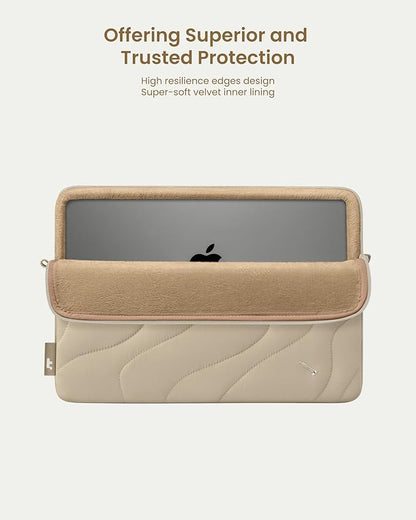 tomtoc 360 Protective Puffy Laptop Sleeve for 14-inch MacBook Pro M5/M4/M3/M2/M1 Pro/Max A3112 A3401 A3185 A2992 A2918 A2779 2025, 13.5/13.8-inch Surface Laptop 7(Copilot+ PC)/6/5/4/3, Quilted Design