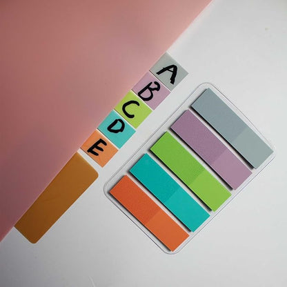 ELII 1 Inch Sticky Index Tabs, 500 Pcs Book Markers, Writable and Transparent for Notebooks, Pages, Colored Markers for Books, Annotating (Morandi)