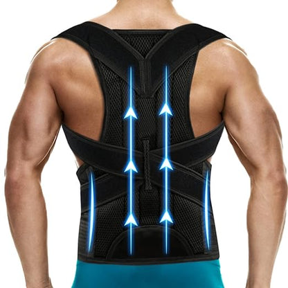 Back Brace Posture Corrector for Women and Men - Adjustable Posture Back Brace for Upper and Lower Back Pain Relief - Improve Back Posture and Lumbar Support,Small(Waist:24-29 Inches)
