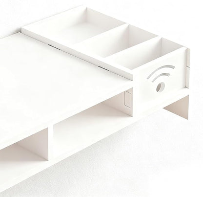 Desk Monitor Stand | 2-Tier Desk Holder | 4.3 Inch Height Monitor Shelf with Storage Organizer | for Home Laptop PC TV Work Table Dorm