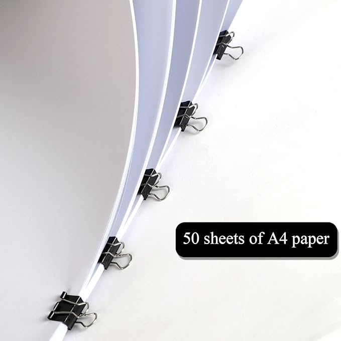 JANYUN Mini Binder Clips, 150Pcs15 mm /0.6 Inch Small Paper Clamps Metal Clips for Office School Home Supplies (Black)
