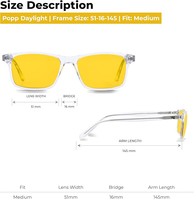 Ra Optics Daylight Lenses - Premium, Science-Based Blue Light Glasses for Screens
