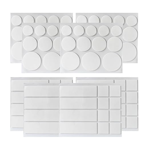 Double Sided Tape Heavy Duty(Assorted 96PCS), Nano Adhesive Mounting Tape Wall Decor,Sticky Picture Hanging Adhesive Strips Poster Tape