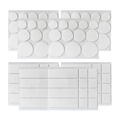 Double Sided Tape Heavy Duty(Assorted 96PCS), Nano Adhesive Mounting Tape Wall Decor,Sticky Picture Hanging Adhesive Strips Poster Tape