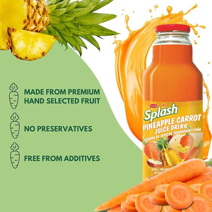 SPLASH Pineapple Carrot Juice Drink 750ml, 4 Pack