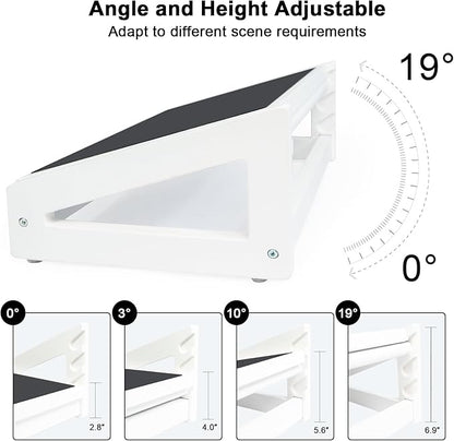 WOOD CITY Foot Rest for Under Desk at Work, 3 Heights Adjustable Footrest with Silicone Surface, 2in1 Foot Stool Improve Posture, Reduce Fatigue & Pain, Ideal for Home/Office/Gaming(White)