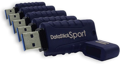 Water Resistant 64GB DataStick Sport by Centon, 5 Pack, USB 3.2 Gen1 Flash Drive Memory Stick for Storage and Backup