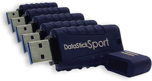 Water Resistant 64GB DataStick Sport by Centon, 5 Pack, USB 3.2 Gen1 Flash Drive Memory Stick for Storage and Backup
