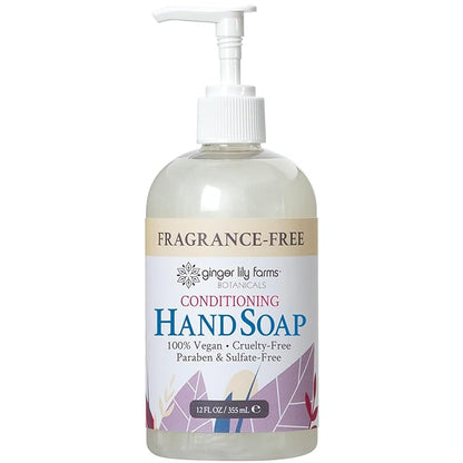 Ginger Lily Farms Botanicals All-Purpose Liquid Hand Soap, 100% Vegan & Cruelty-Free, Fragrance-Free, 12 fl oz (Pack of 6)