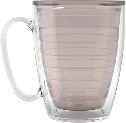 Tervis Clear & Colorful Tabletop Made in USA Double Walled Insulated Tumbler Travel Cup Keeps Drinks Cold & Hot, 16oz Mug, River Rock