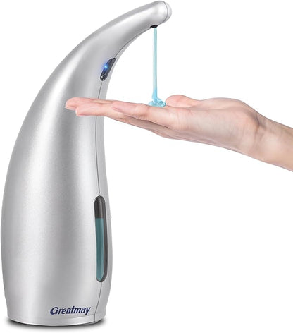 Adjustable Automatic Soap Dispenser Touchless, 4 Adjustable Levels Touchless Sensor Liquid Soap Pump，300ml Rechargeable Magnetic Charging Hand Soap Dispenser for Kitchen，Bathroom