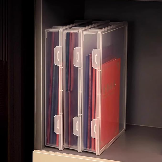 File Storage Boxes, A4 Important Documents Containers Box, Storage File Boxes With Lids For Documents, Family Registers, Instructions