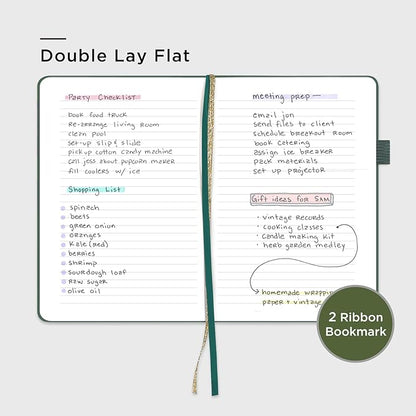 &And Per Se Lined Journal Notebook, 160 Pages, A5 5.7 x 8 inches College Ruled Thick Paper Notebook Journals for Writing, Hardcover Notebooks for Women Men Office School (Celestial Green)