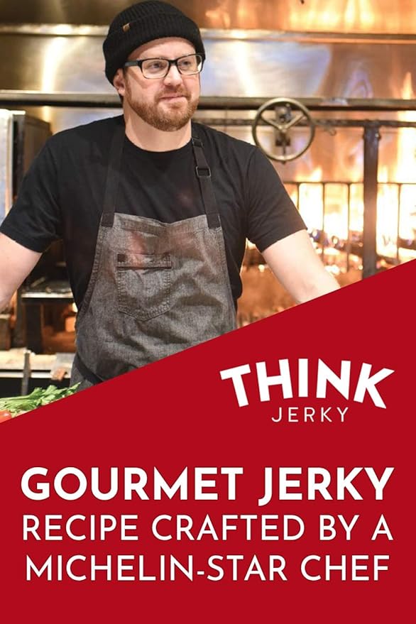 Think Jerky Sweet Chipotle Beef Jerky, Grass-Fed High Protein Beef Jerky, Gluten Free, No Antibiotics or Nitrates, Healthy Chef Crafted Recipe, Low Calorie and Low Fat - 2.2 oz Bags, 8 Pack