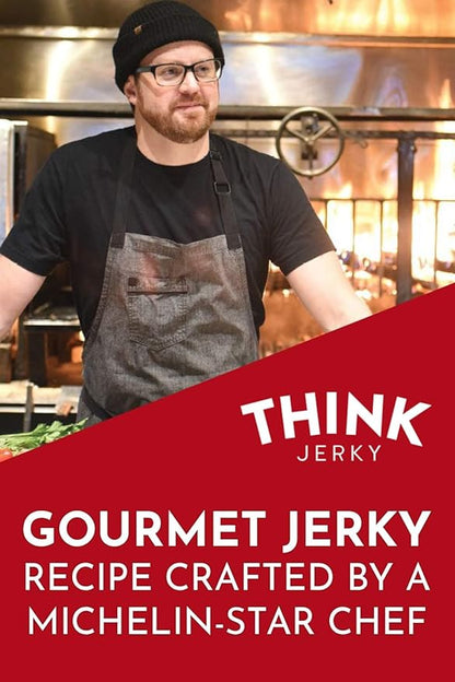 Think Jerky Sweet Chipotle Beef Jerky, Grass-Fed High Protein Beef Jerky, Gluten Free, No Antibiotics or Nitrates, Healthy Chef Crafted Recipe, Low Calorie and Low Fat - 2.2 oz Bags, 8 Pack