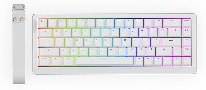 EPOMAKER HE68 Lite Hall Effect Gaming Keyboard, 8k Polling & 128K Scan Rate, 0.01mm Adjustable Trigger, 0.125ms Latency, 5-Layer Sound-Dampened, Snap Key, SOCD, A-RGB, Wired, Mac Software (White)