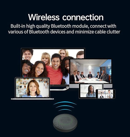 BluePod Conference Speakerphone, Bluetooth and USB Conference Microphone & Speaker, VoiceLoc and VoiceCap Function with 6 Omnidirectional Microphones, for Meeting Room or Home Office