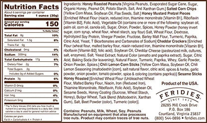FERIDIES Sweet and Spicy Snack and Trail Mix Assortment (Rt.58 Trail Mix, Campfire Crunch, Happy Hour Heat, and 5'O Clock Crunch)