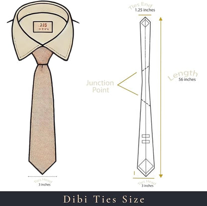 Dibi Solid Color Ties for Men, Formal Mens Ties, Neck Tie, Classic Tie for Boys Women Teens, Wedding Business Costume Necktie