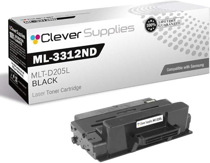 CS Replacement Toner Cartridge Compatible with Samsung ML-3312ND MLT-D205L Black ML-3712DW ML-3312ND ML-3712ND SCX Printers SCX-4835FR SCX-4835FD SCX-5639FR Toner Cartridge Black