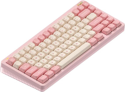 nuphy Halo75 V2 Mechancial Gaming Kyeboard,75% Wireless Hot Swappable Bluetooth Keyboard,83 Kyes RGB Backlit Keyboard,Support Bluetooth/2.4GHz/USB-C-Pink Mint Switch