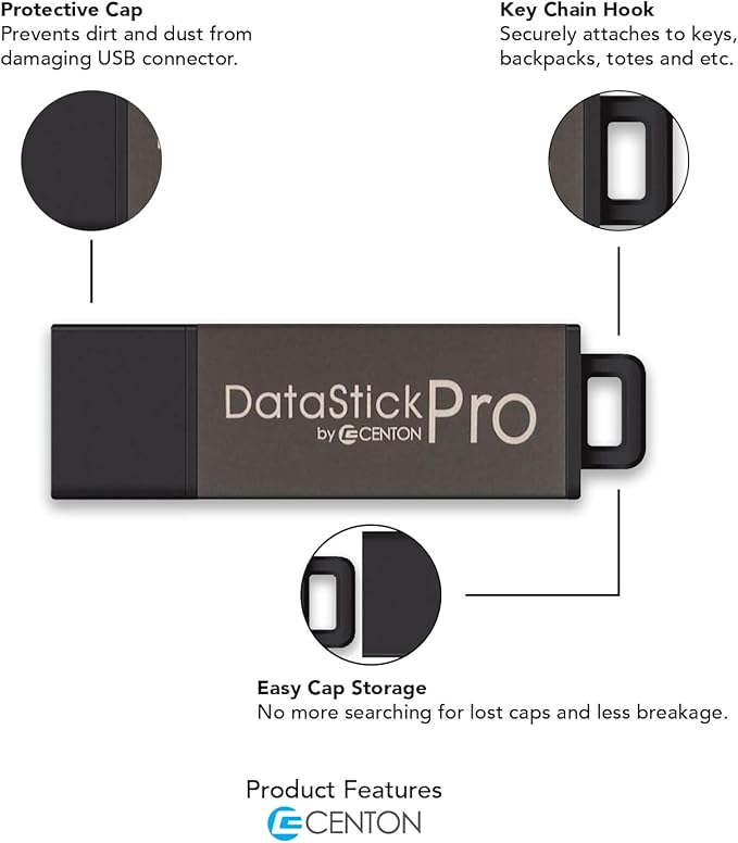 Centon USB 2.0 Datastick Pro (Gold Metallic), 128GB
