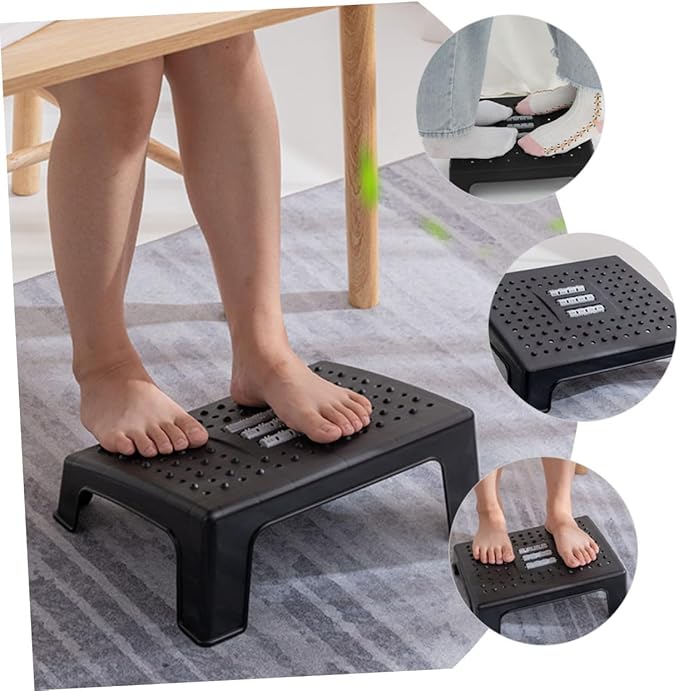 Non-Slip Footstool Under Desk Footrest for Leg Support Stable Step Stool for Office and Home Use Ergonomic Design to Relax Tired Legs and Work Efficiency
