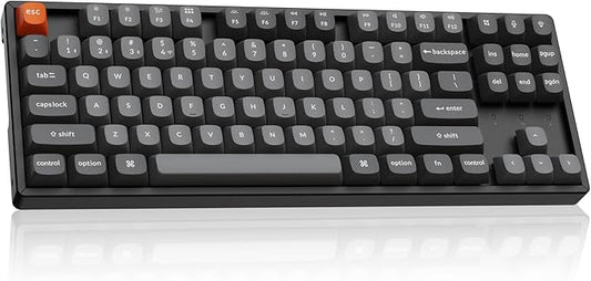 Keychron K8 Max TKL Wireless Mechanical Keyboard, QMK 2.4 GHz/Bluetooth 5.1/Wired with Aluminum Frame, RGB Backlit Hot-Swappable Programmable Keychron Super Banana Switch for Mac Windows Linux