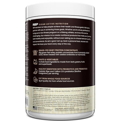 TrueFit Gut Healthy Protein Powder, Grass-Fed Whey Meal Replacement Shake with Prebiotics, Probiotics, & Organic Superfoods, Keto Friendly, Gluten Free