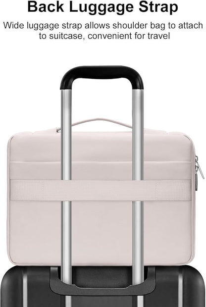 MOSISO 360 Protective Laptop Case 13.3 inch, 13-13.3 inch Laptop Sleeve Compatible with MacBook Air/Pro 13 / Pro 14, HP Dell ASUS Lenovo,Side Open Bag with 2 Raised&1 Flapover Pockets, Stone Gray