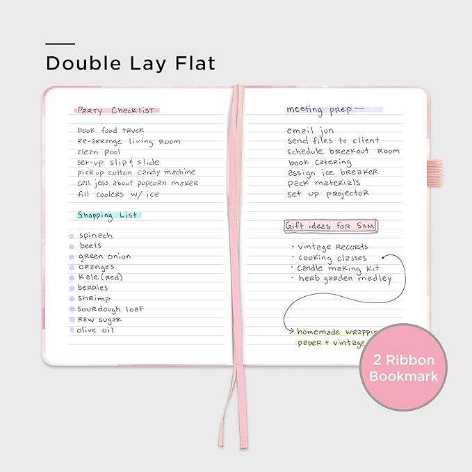 &And Per Se Lined Journal Notebook, 160 Pages, A5 5.7 x 8 inches College Ruled Thick Paper Notebook Journals for Writing, Hardcover Notebooks for Women Men Office School (Black)