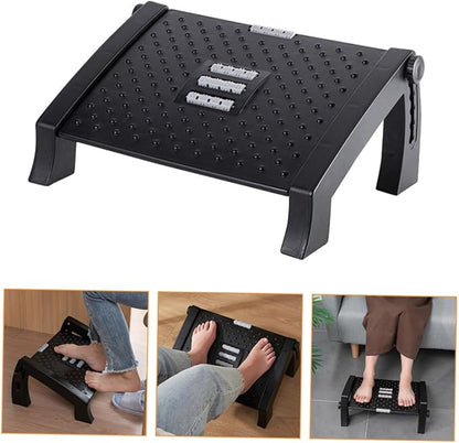 Artibetter Adjustable Office Footrest Stool Ergonomic Step Stool for Under Desk Comfort Portable Foot Rest for Home and Work Seating Support
