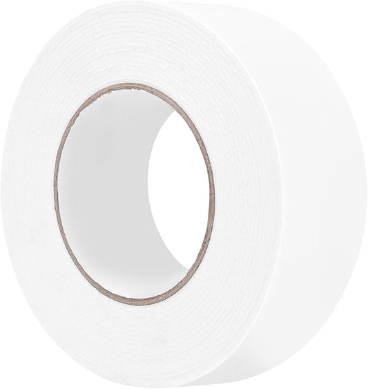 ToLanbbt Double Sided Foam Tape 2In x 16.5FT, Mounting Tape Heavy Duty, Strong Adhesive Weatherproof Seal Strips for DIY Craft Picture Poster, Car & Gap Filling Mountings, Home Office Decor (White)