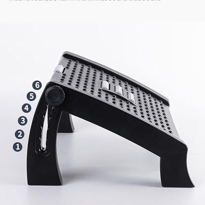 Under Desk Foot Stool Roller Massager Height Adjustable Ergonomic Footrest with Anti Slip Design for Home Office Dorm Plastic 42x31x19.5cm