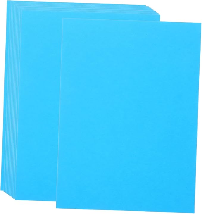 100pcs Blue Copy Paper Colored Printer Paper for Craft Letter Multi-purpose Smooth Texture Quick Drying Surface for DIY Creative Drawing Printing Projects