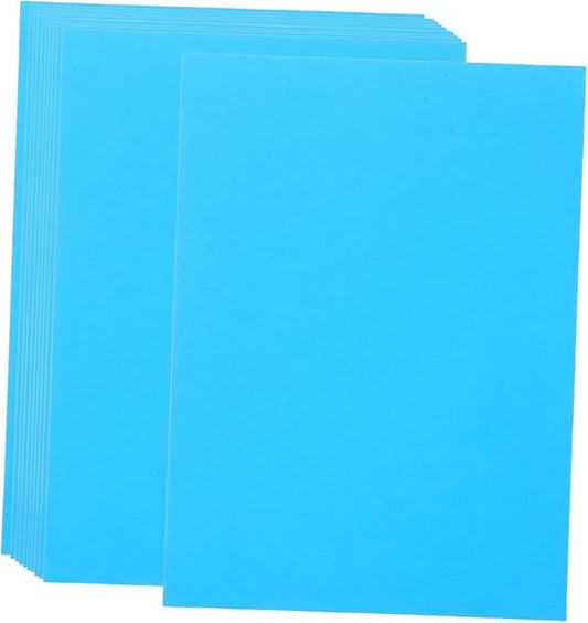 100pcs Blue Copy Paper Colored Printer Paper for Craft Letter Multi-purpose Smooth Texture Quick Drying Surface for DIY Creative Drawing Printing Projects