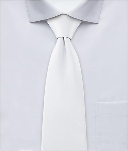 Jacob Alexander Solid Color Mens Tie - Soft-lined Necktie - Timeless Formal Look for Weddings and Business - (Regular Size)