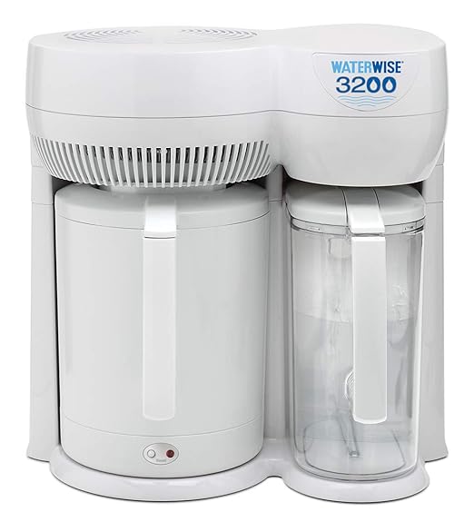 Waterwise 3200 Countertop Water Distiller System for Home and Office, 1 Gallon Tritan Carafe Collector