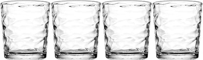 Glaver's Whiskey Glasses 13 oz. Barware Set of 4 Old Fashioned Glasses for Whisky, Scotch, Bourbon, Liquor, Juice, and Cocktails.