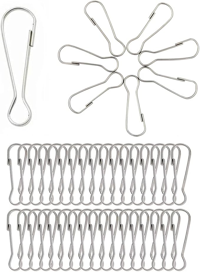 150pcs Stainless Steel Spring Clips Lanyard Snap Hooks for Name Tag Badges Key Ring Keychain Zipper DIY Crafts, 1 Inch（25mm Detachable for Wallets Lanyard ID Cards Pet Tags Shower Curtains