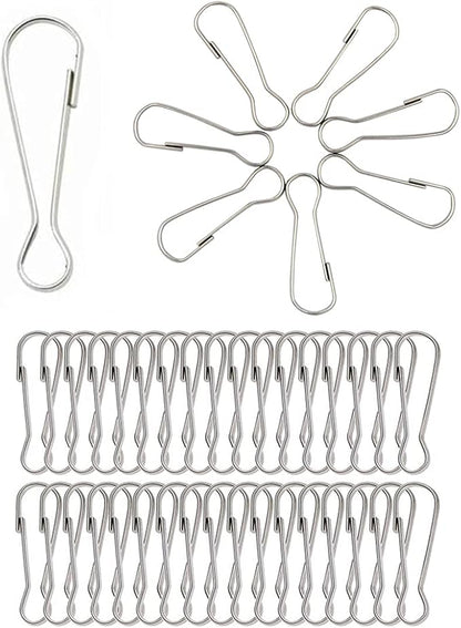 150pcs Stainless Steel Spring Clips Lanyard Snap Hooks for Name Tag Badges Key Ring Keychain Zipper DIY Crafts, 1 Inch（25mm Detachable for Wallets Lanyard ID Cards Pet Tags Shower Curtains