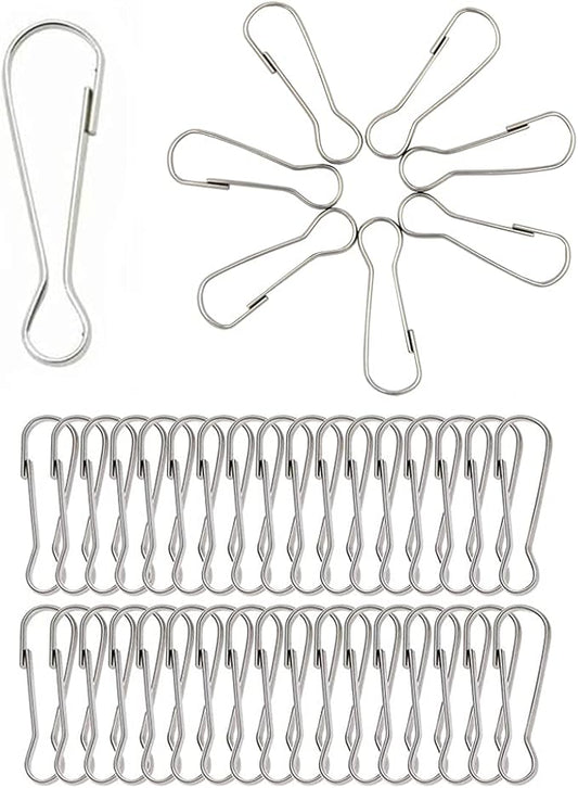 150pcs Stainless Steel Spring Clips Lanyard Snap Hooks for Name Tag Badges Key Ring Keychain Zipper DIY Crafts, 1 Inch（25mm Detachable for Wallets Lanyard ID Cards Pet Tags Shower Curtains