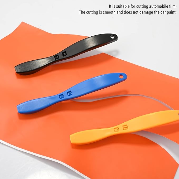 Gomake Wrapping Paper Cutter 3PCS Gift Wrap Cutter,Concealed Blade Safety Knife with 10 Replaceable Blade for Birthday Paper Gift Wrapping Paper Roll Cutter and Christmas Wrapping Paper Cutter Tool
